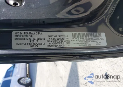 2021 Ram Promaster City Tradesman z USA, uszkodzony, nr VIN ZFBHRFAB8M6T71022